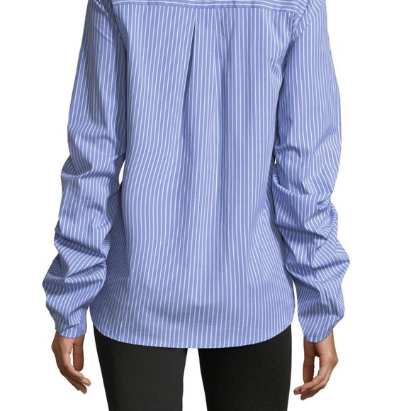 Vince Camuto NEW Button-Front Long Sleeves Blouse Top Shirt Cotton NWT Women's L - Picture 4 of 8